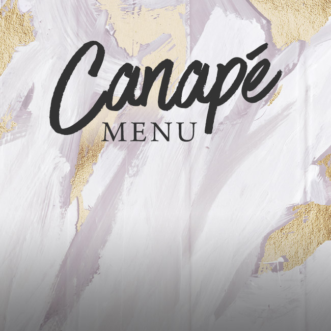 Canapé menu at The Cock Inn